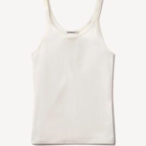Buck Mason Heirloom Rib Scoop Tank in Natural Small